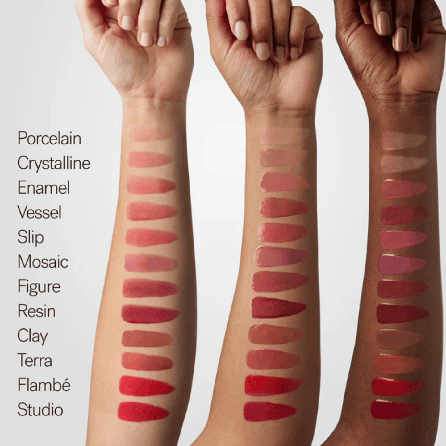 Alternate image of swatches of ILIA Overglaze Hydrating Lip Gloss