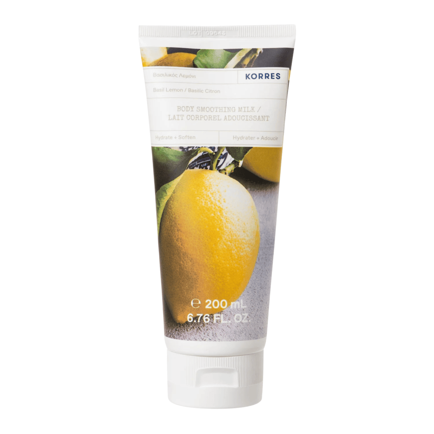Primary image of KORRES Body Smoothing Milk Basil Lemon (200 ml)