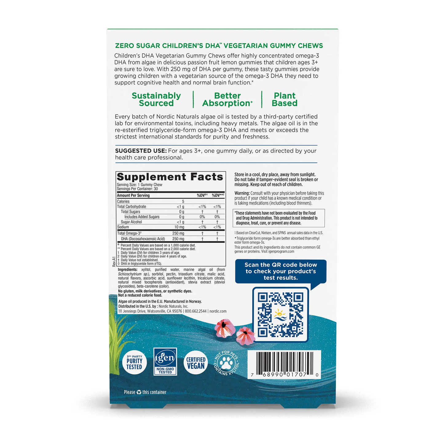 Alternate image of Nordic Naturals Children's Zero Sugar DHA Vegetarian Gummies
