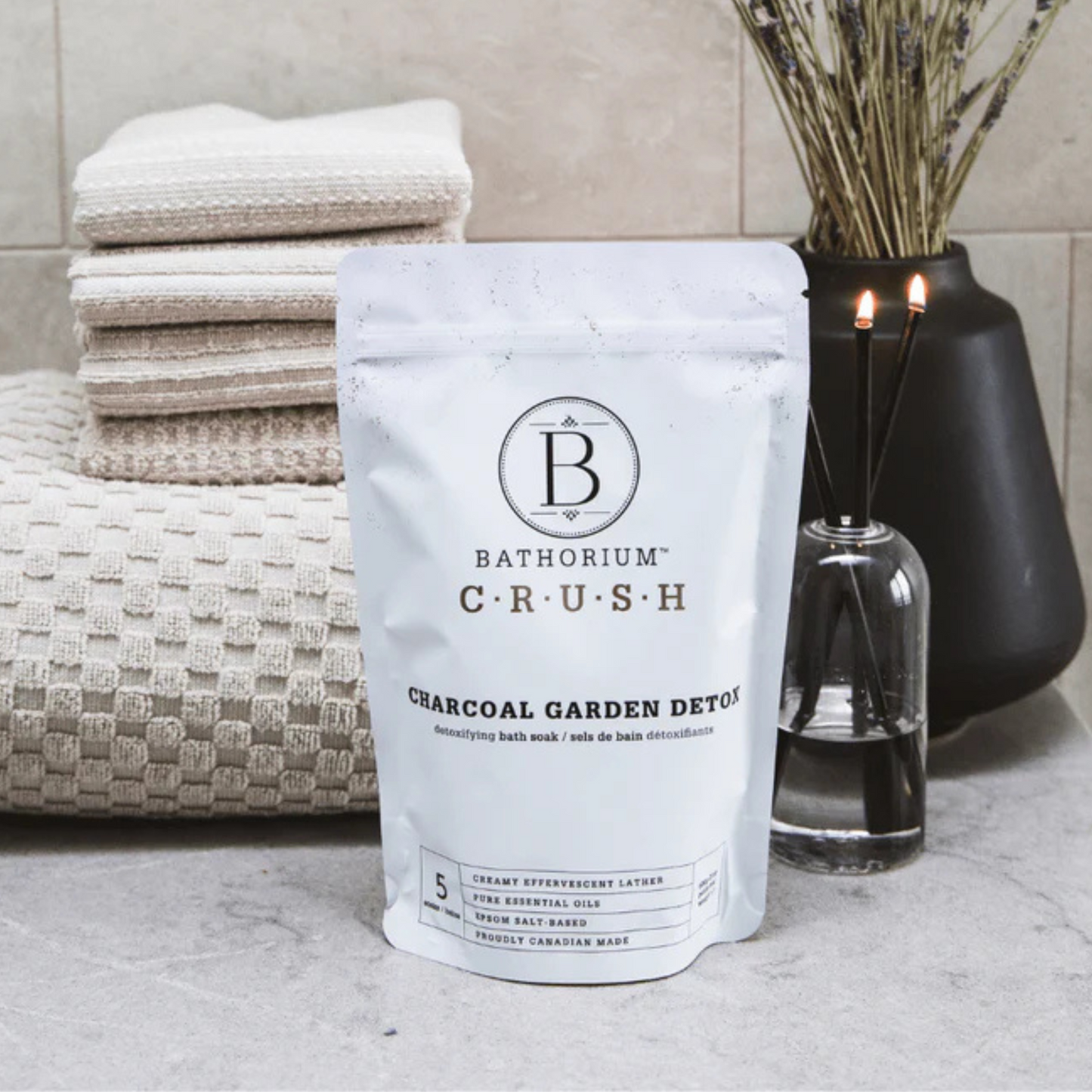 Alternative Lifestyle Image of Bathorium Crush Charcoal Garden Detox Bath Soak