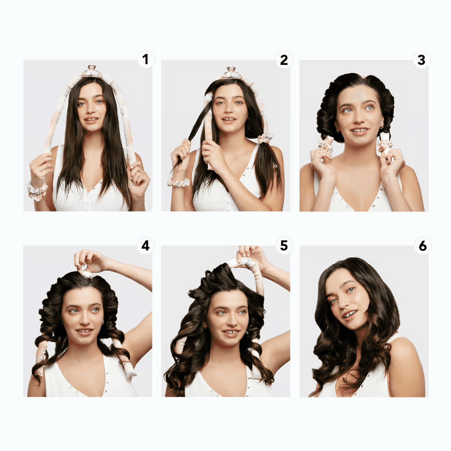 Alternate Image of Charcoal Satin Heatless Curling Set