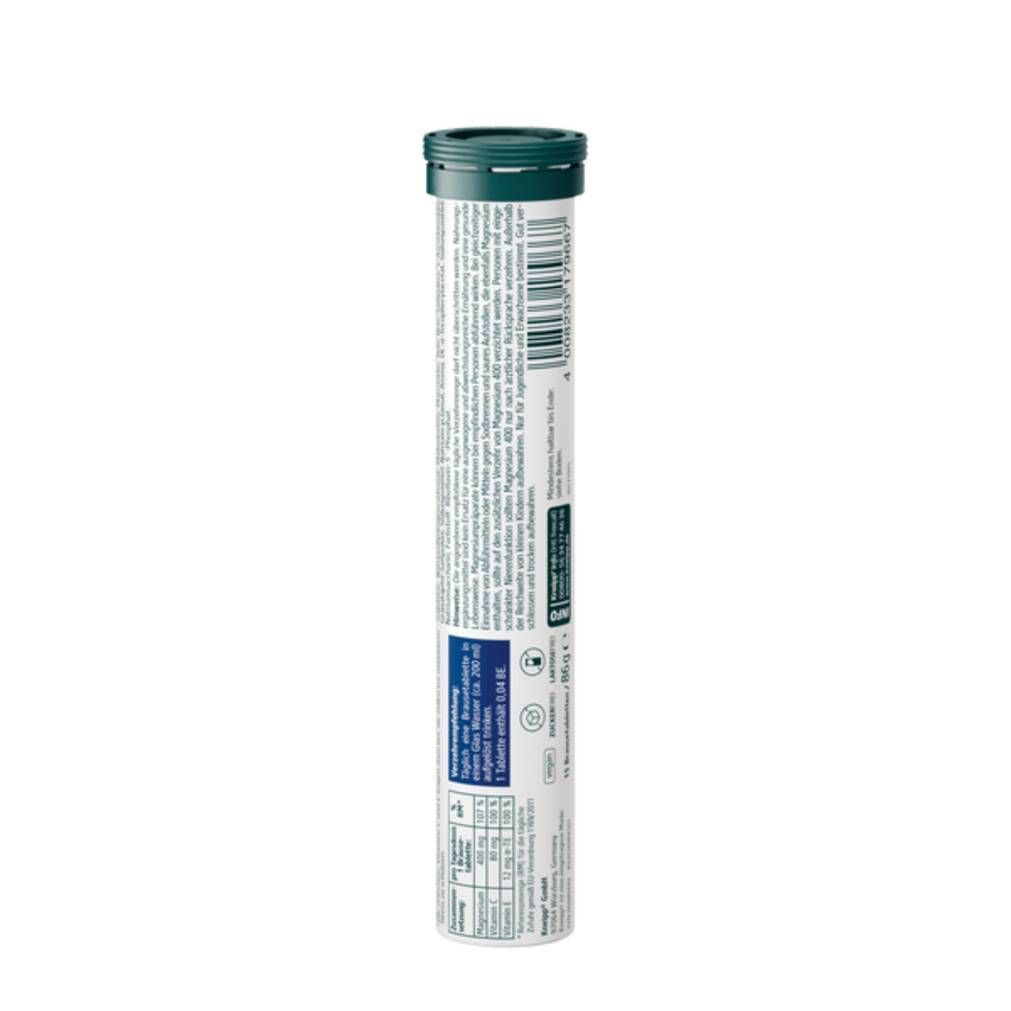 Alternate Image of Magnesium 400 Effervescent Tablets, blue and white tablet tube