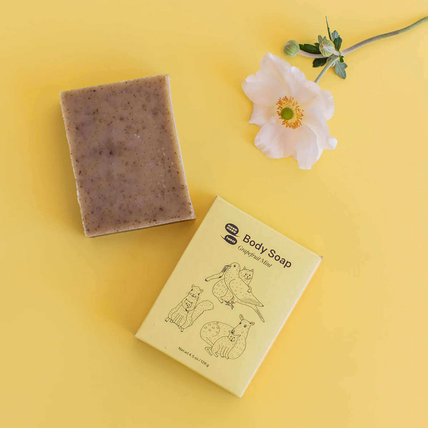 alternate image of meow meow tweet grapefruit and mint soap