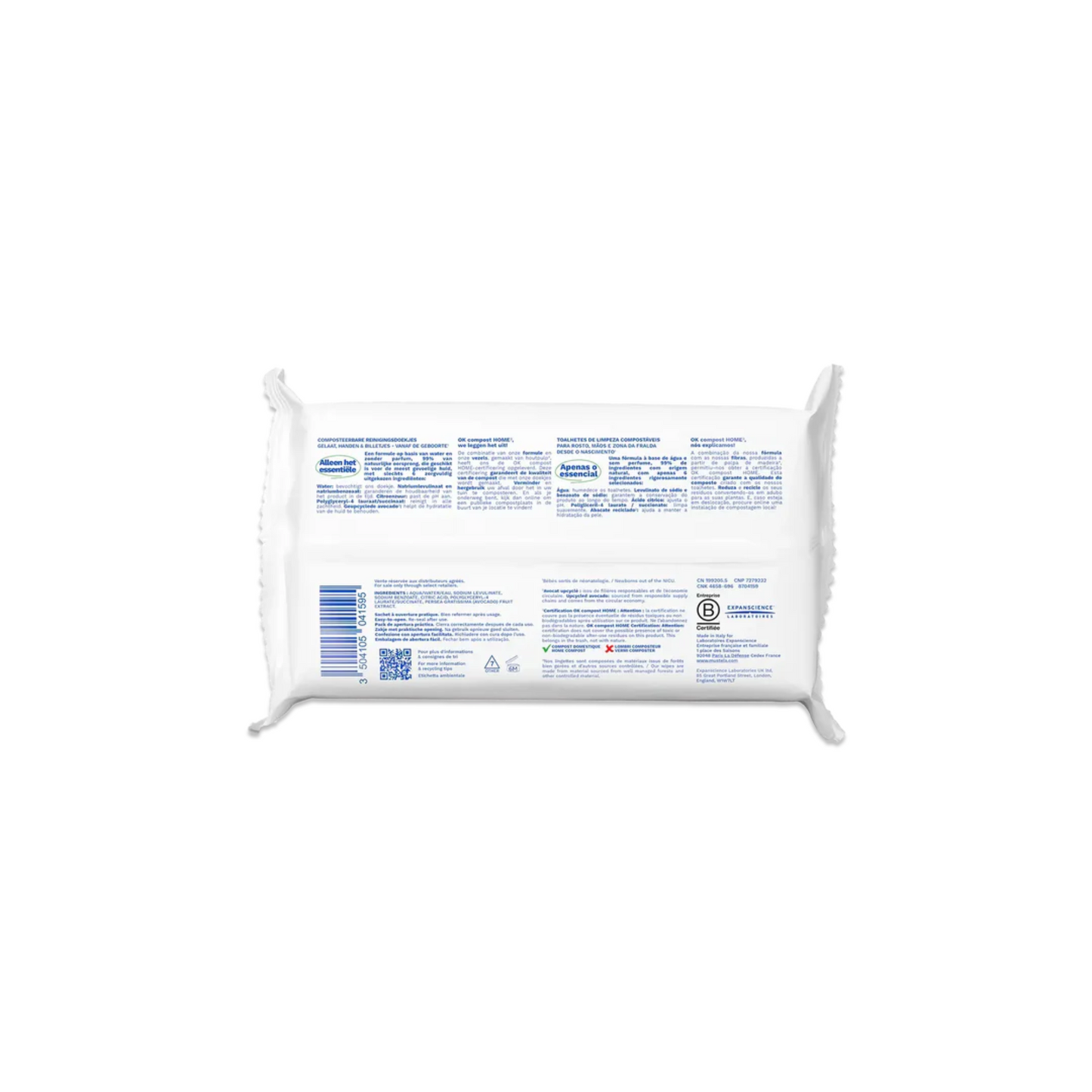 alternate image of mustela compostable fragrance free wipes