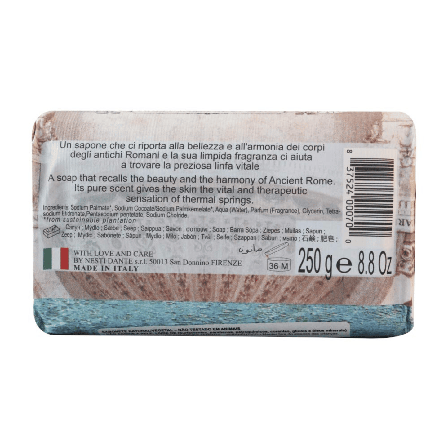 Alternate Image of Emozioni in Toscana Thermal Water Bar Soap, blue paper wrapped bar soap