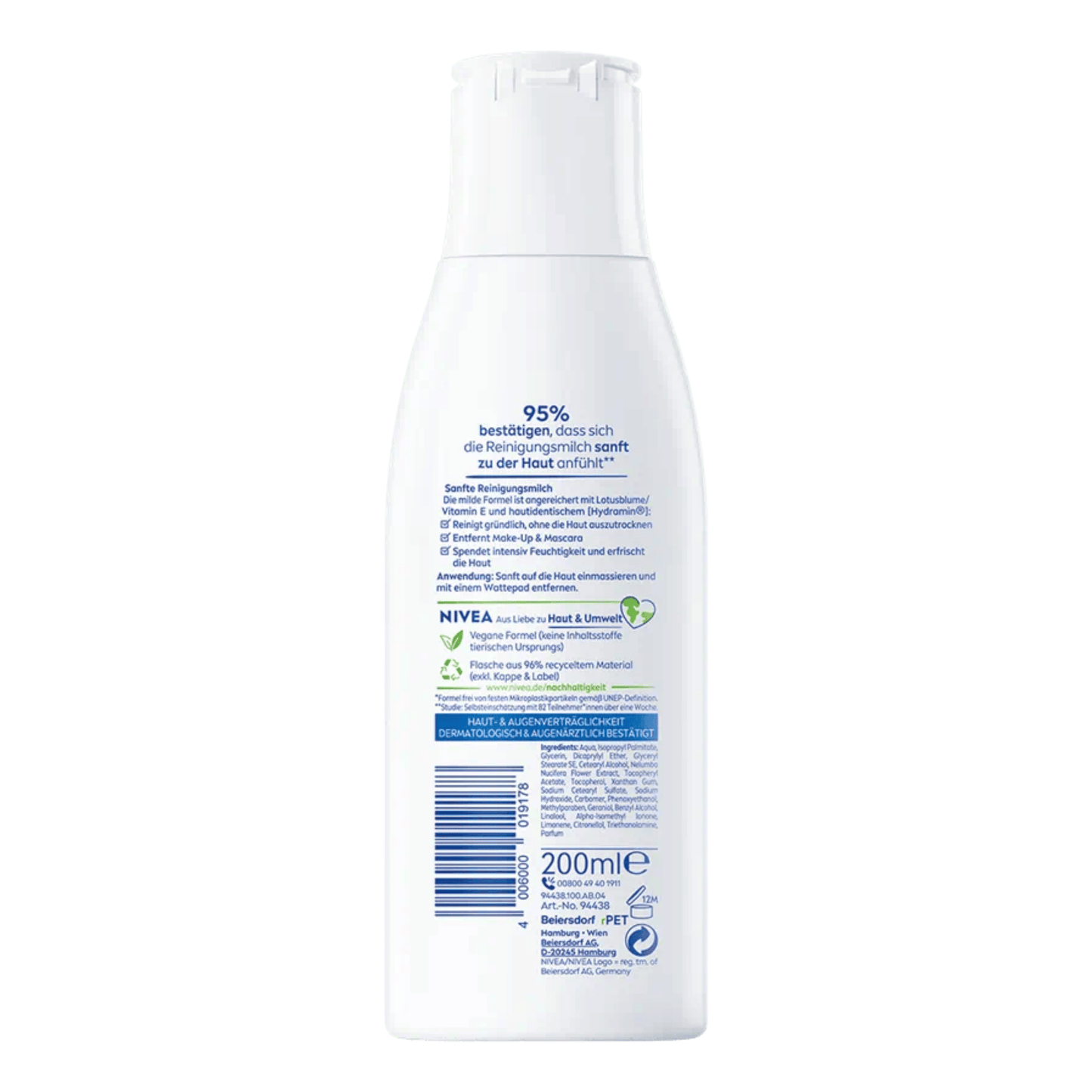 Alternate Image of Gentle Cleansing Milk, white facial cleanser bottle with German writing