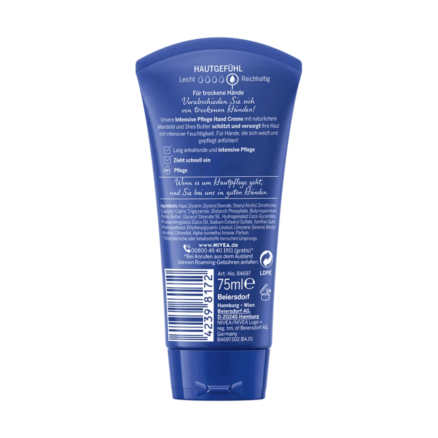Alternate Image of Intensive Care Hand Cream, blue squeeze tube