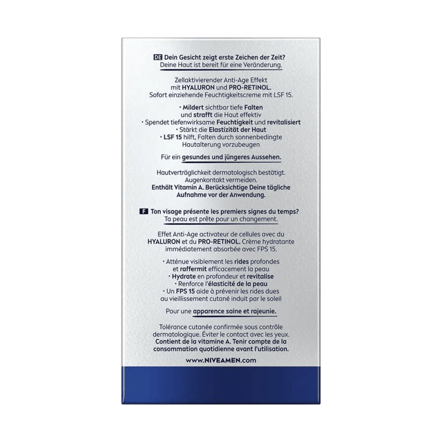 Alternate Image of Men Anti-Age Hyaluron Moisturizer, silver and blue box