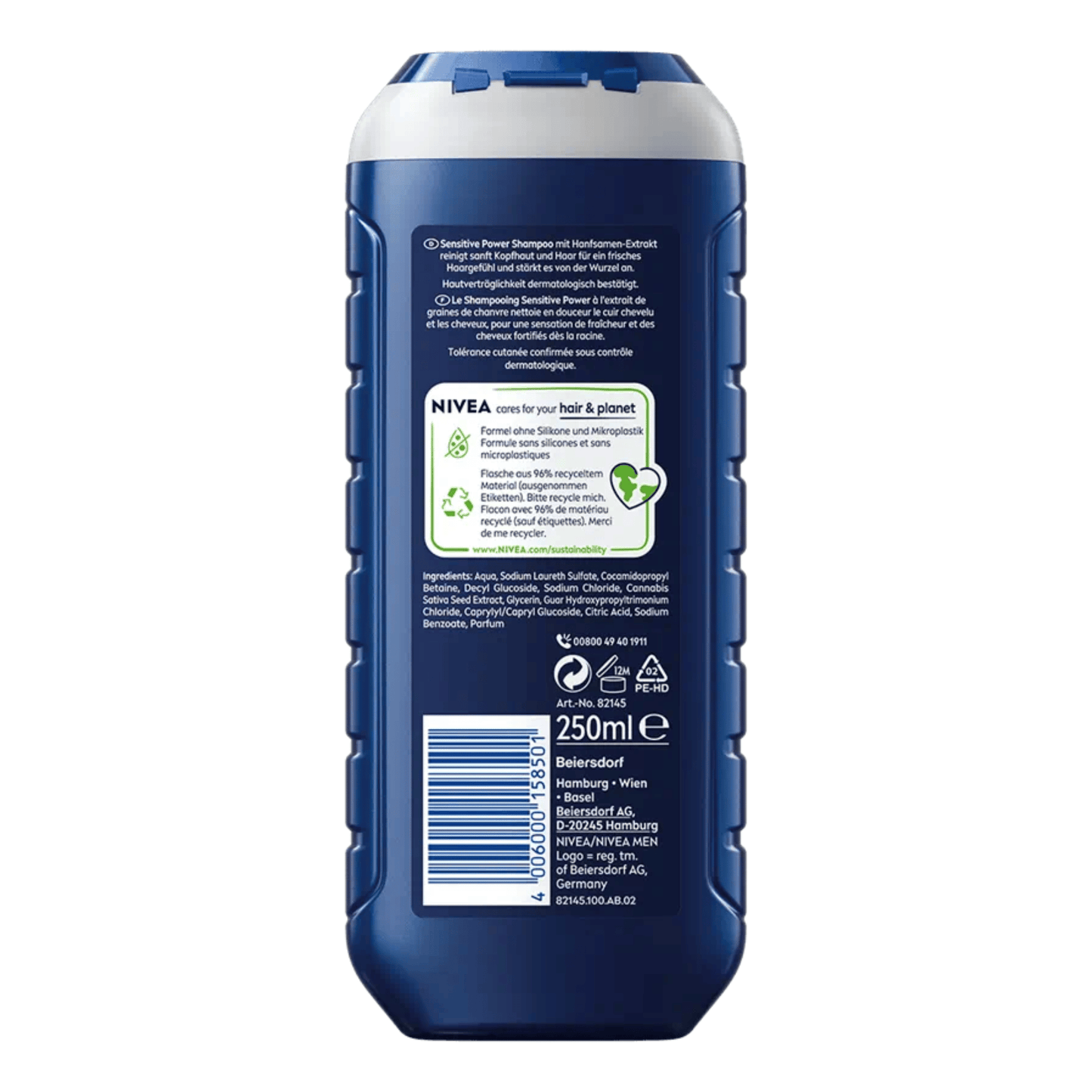 Alternate Image of Sensitive Power Shampoo for Men, blue bottle with white label