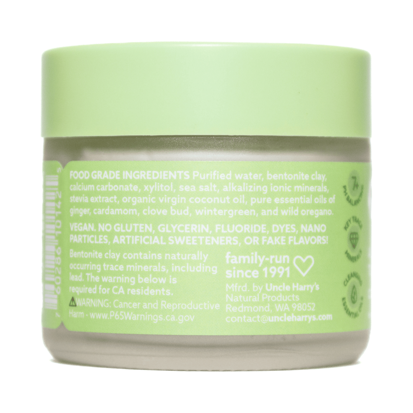 Alternate Image of Coco Cardamom Toothpaste, frosted jar with green lid and label