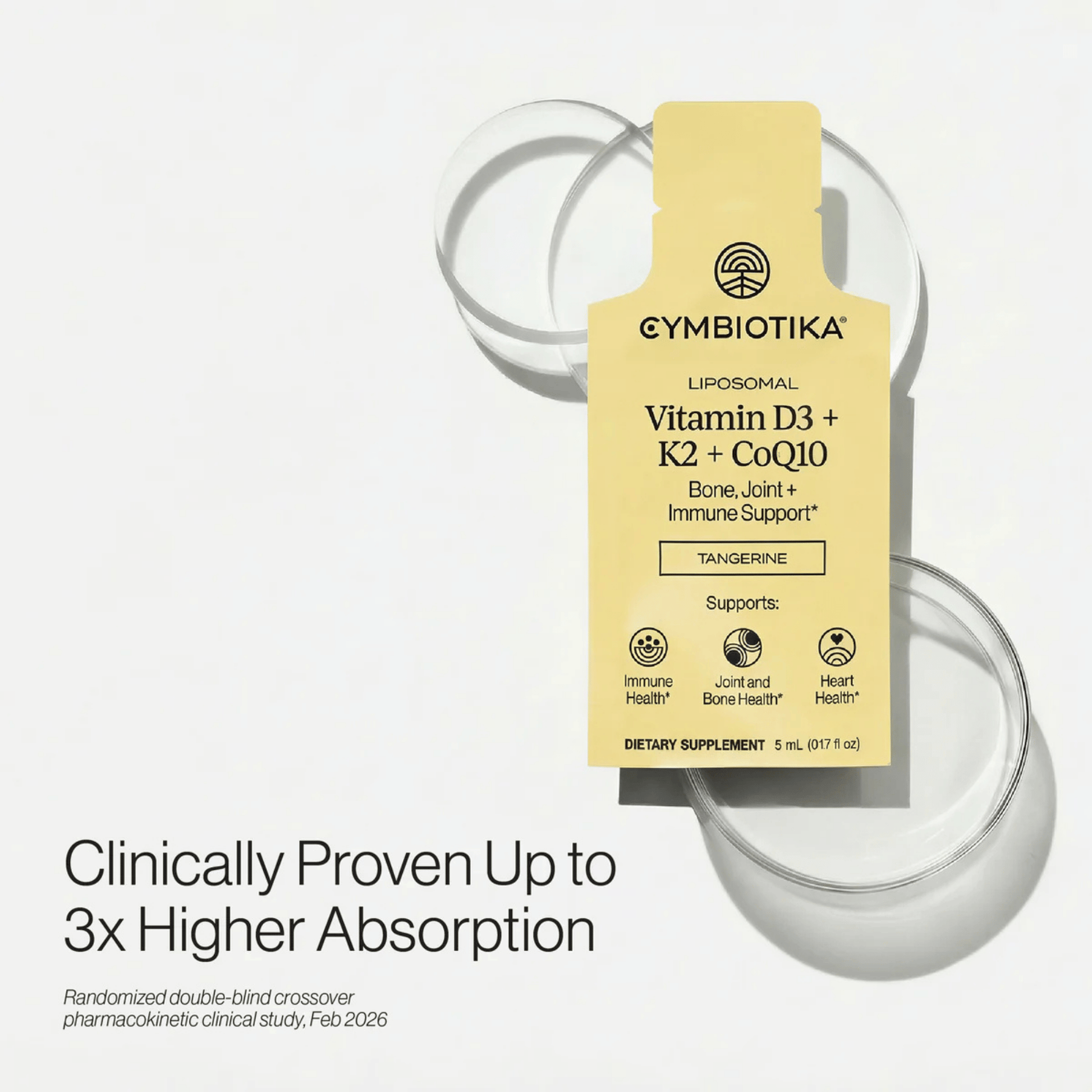 Alternate image of information about Cymbiotika Vitamin D3 + K2 + CoQ10 Pack (28 count)