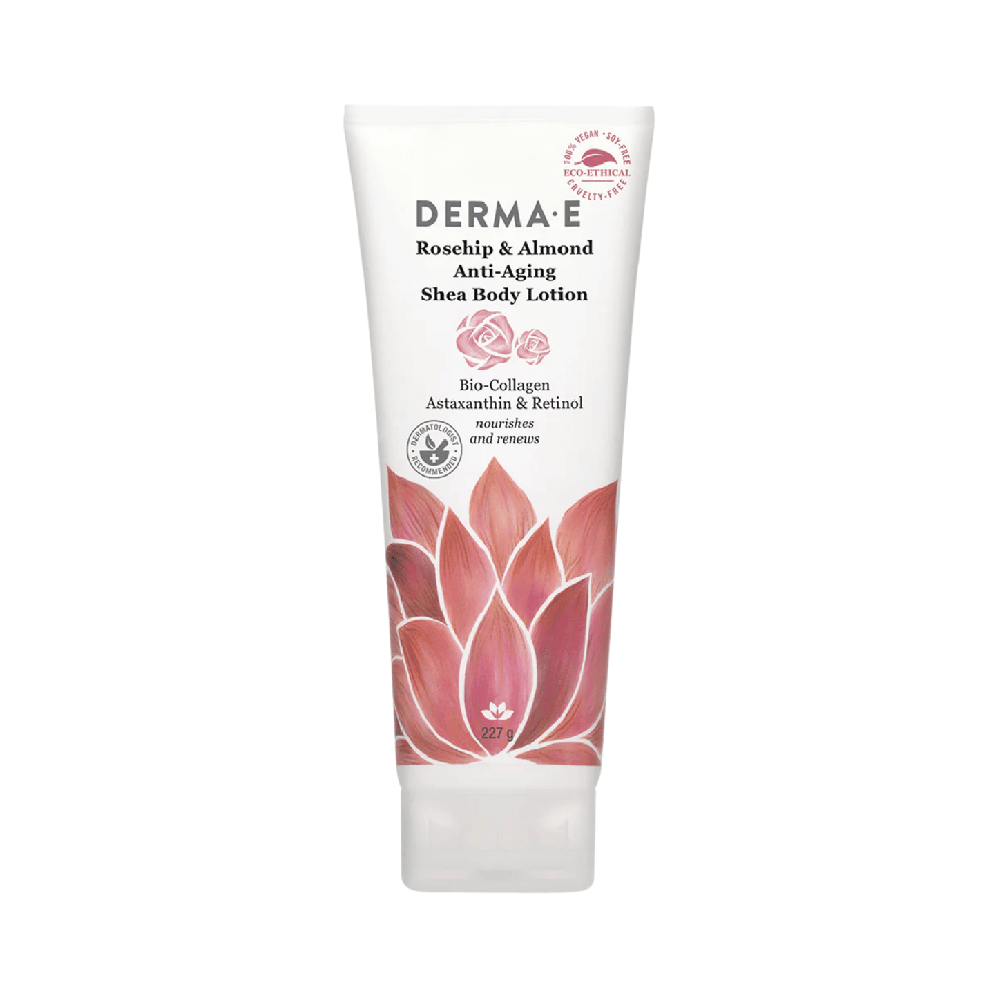 Primary image of DERMA E Protecting Shea Body Lotion Rosehip and Almond (8 fl oz)