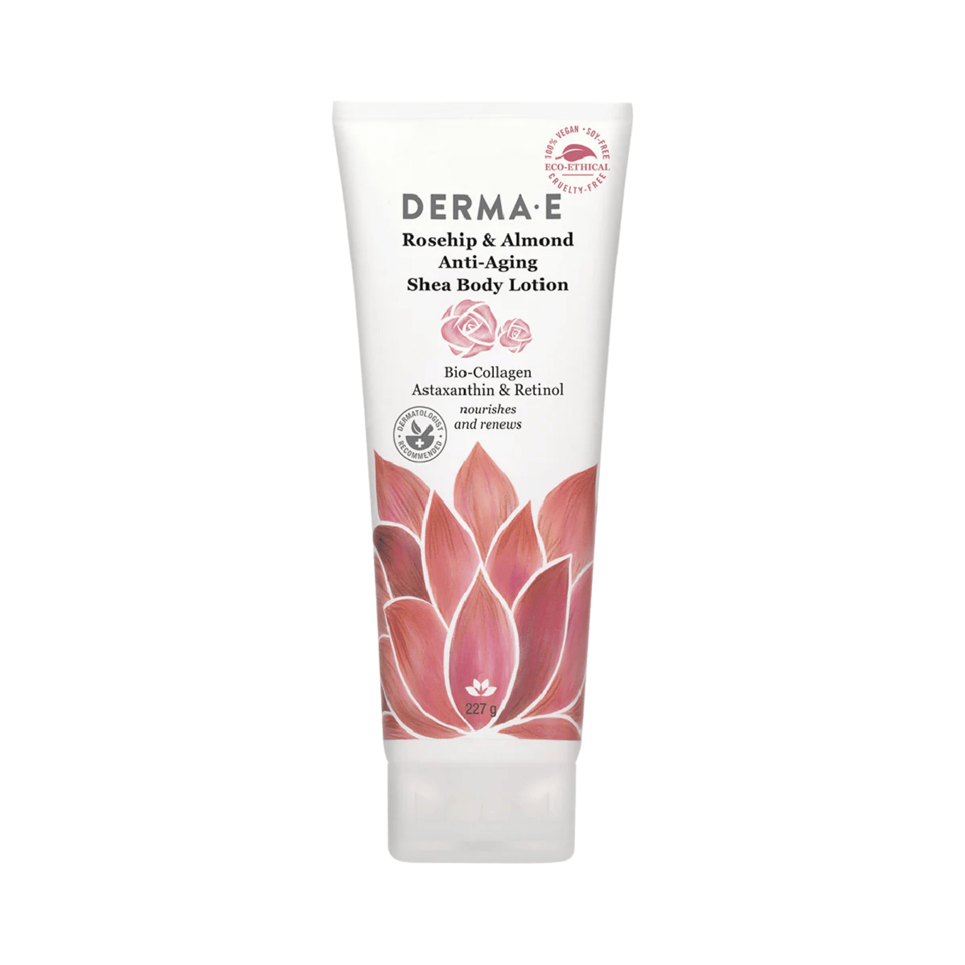 Primary image of DERMA E Protecting Shea Body Lotion Rosehip and Almond (8 fl oz)