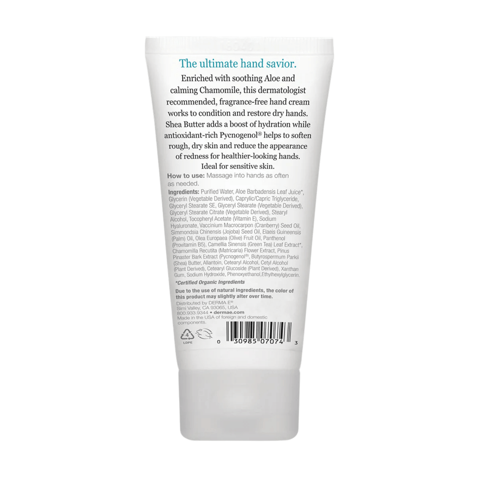 Alternate image of DERMA E Vitamin E Fragrance Free Shea Hand Cream (2 oz)