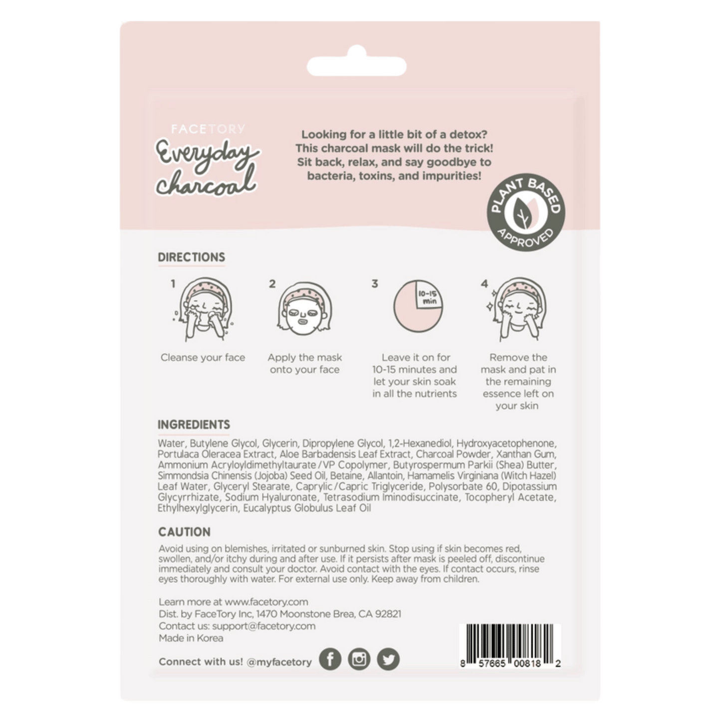 Alternate Image Everyday Charcoal Sheet Mask 