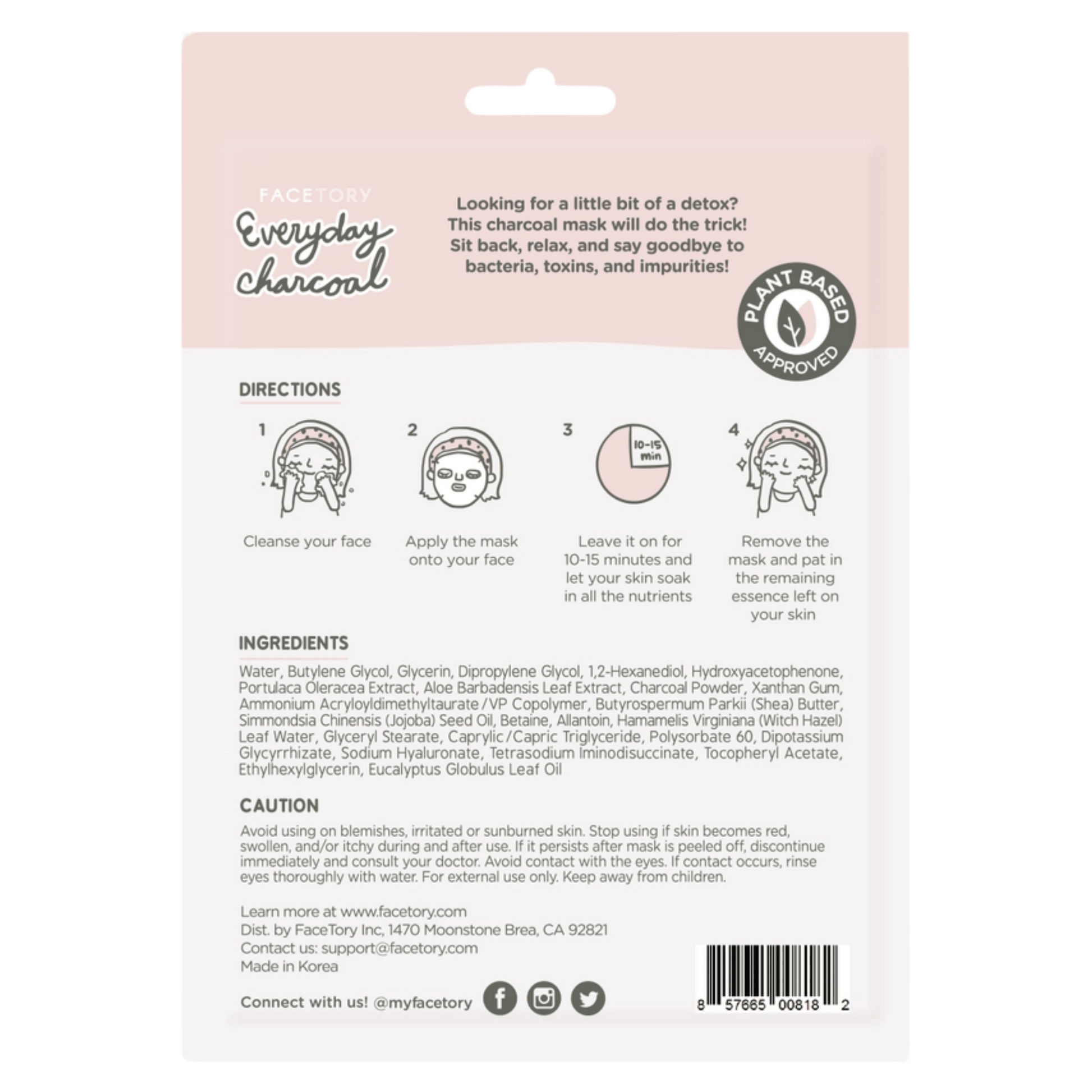 Alternate Image Everyday Charcoal Sheet Mask 