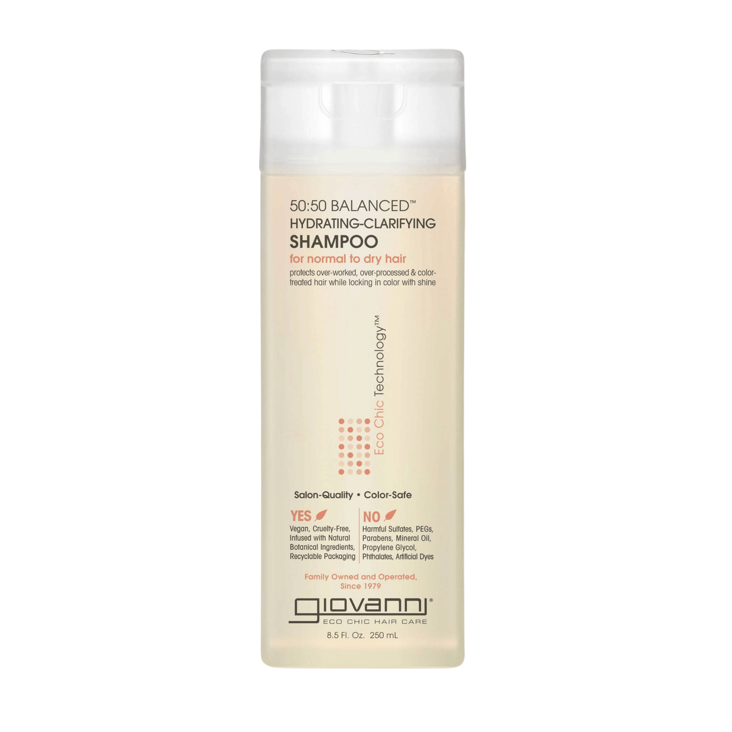 Primary image of 50:50 Balanced Hydrating-clarifying shampoo, Yellow shampoo bottle
