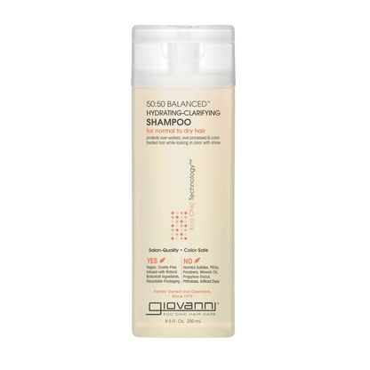 Primary image of 50:50 Balanced Hydrating-clarifying shampoo, Yellow shampoo bottle
