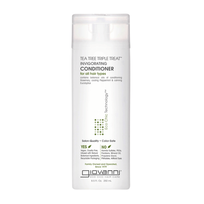 Primary image of Giovanni's Tea Tree Triple Threat Invigorating Conditioner, white bottle 