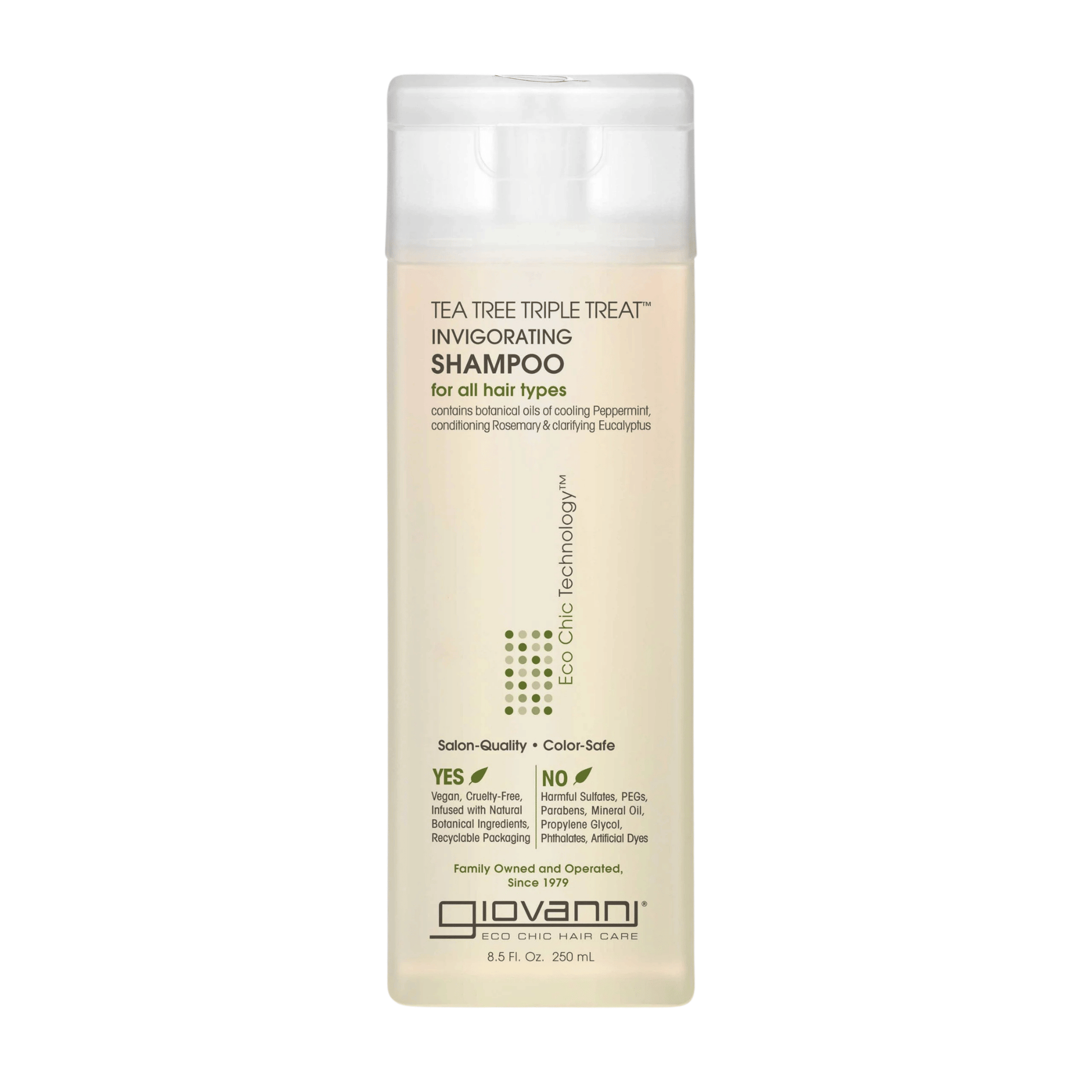 Primary image of Giovanni Tea Tree Triple Threat Shampoo, yellow bottle