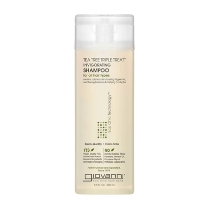Primary image of Giovanni Tea Tree Triple Threat Shampoo, yellow bottle