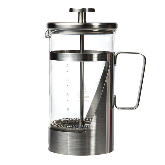 Primary Image of Harior 7 Silver Coffee and Tea Press, glass and metal coffee and tea press