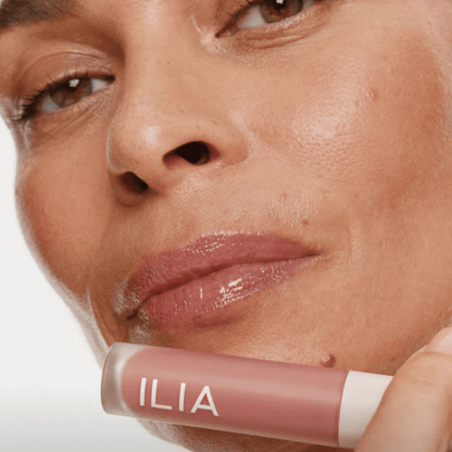 Alternate image of model wearing ILIA Crystalline Overglaze Hydrating Lip Gloss