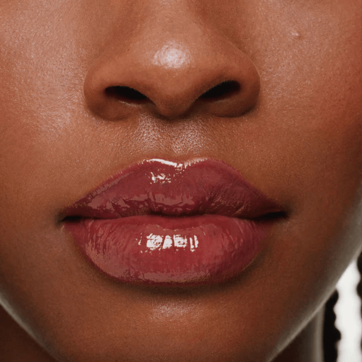Alternate image of model wearing ILIA Figure Overglaze Hydrating Lip Gloss