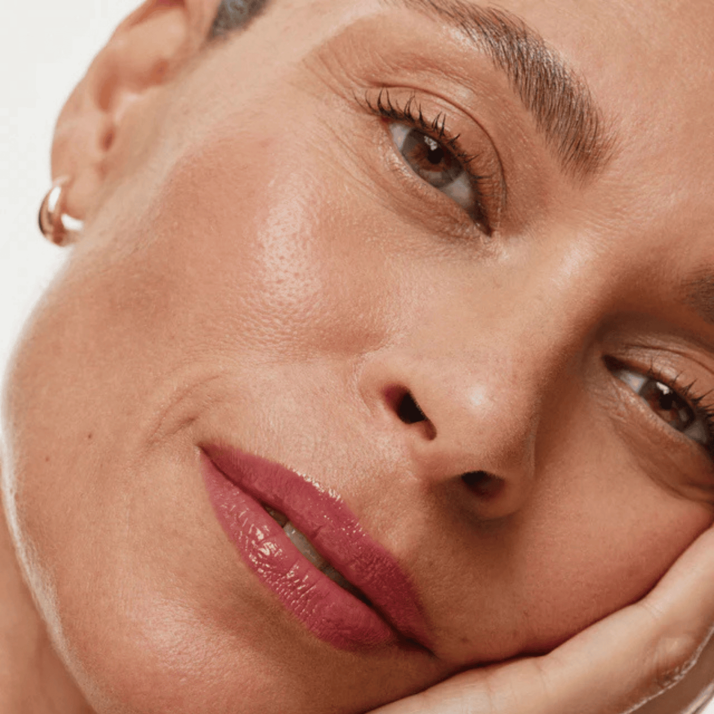 Alternate image of model wearing ILIA Slip Overglaze Hydrating Lip Gloss