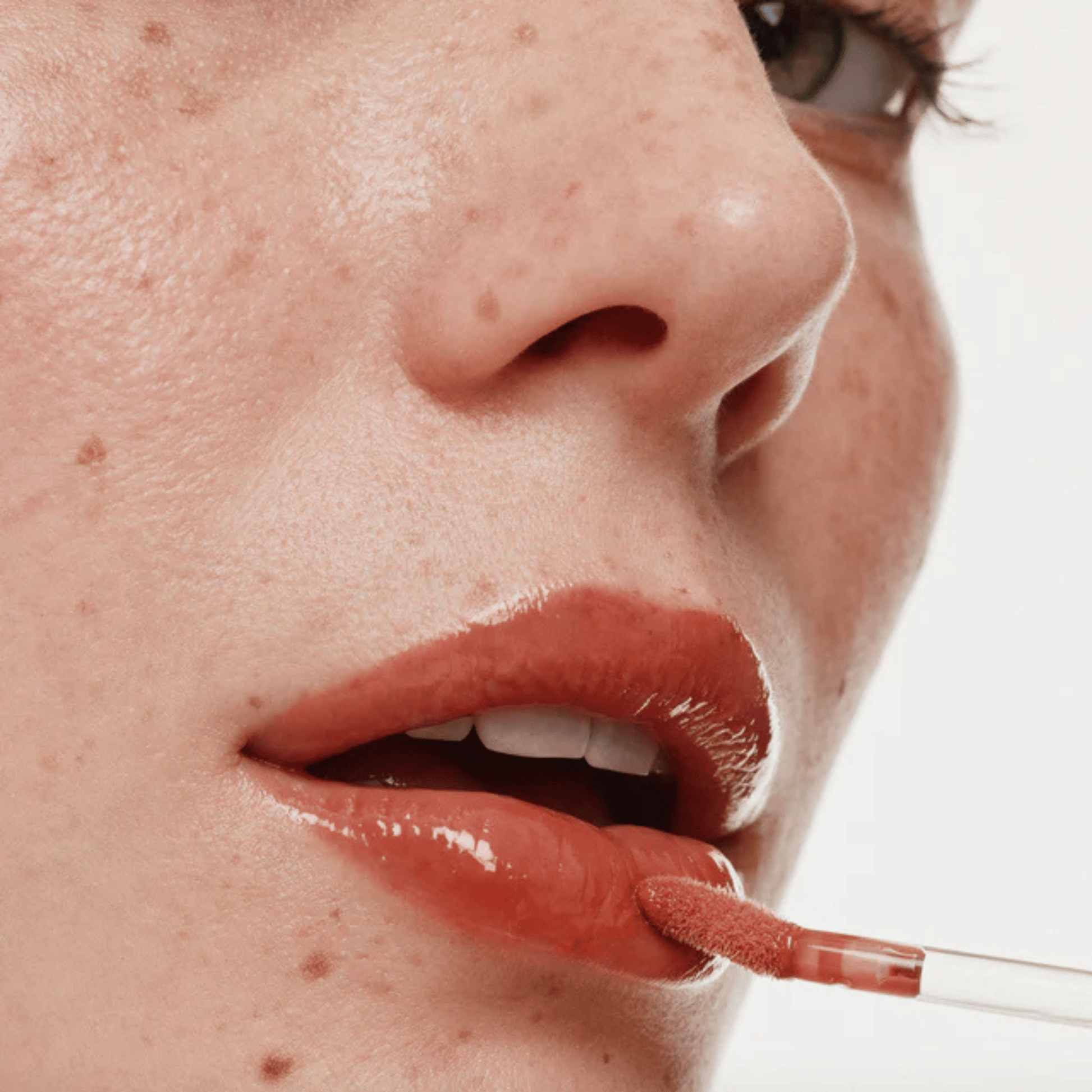 Alternate image of model wearing ILIA Terra Overglaze Hydrating Lip Gloss