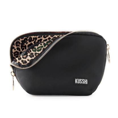 Primary image of KUSSHI Everyday Black Leopard Makeup Bag