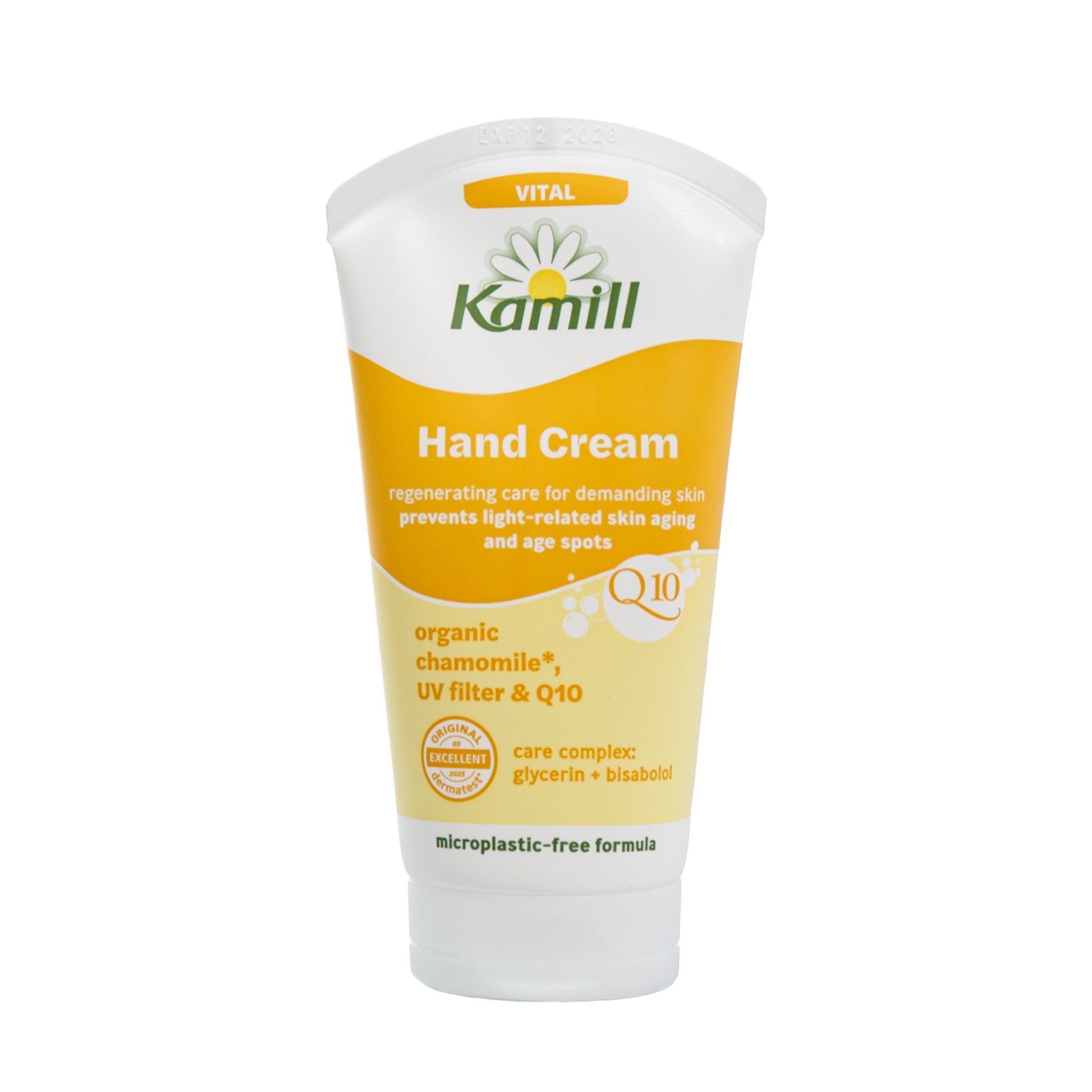 Primary Image of Q10 Vital Hand Cream, yellow and white squeeze tube