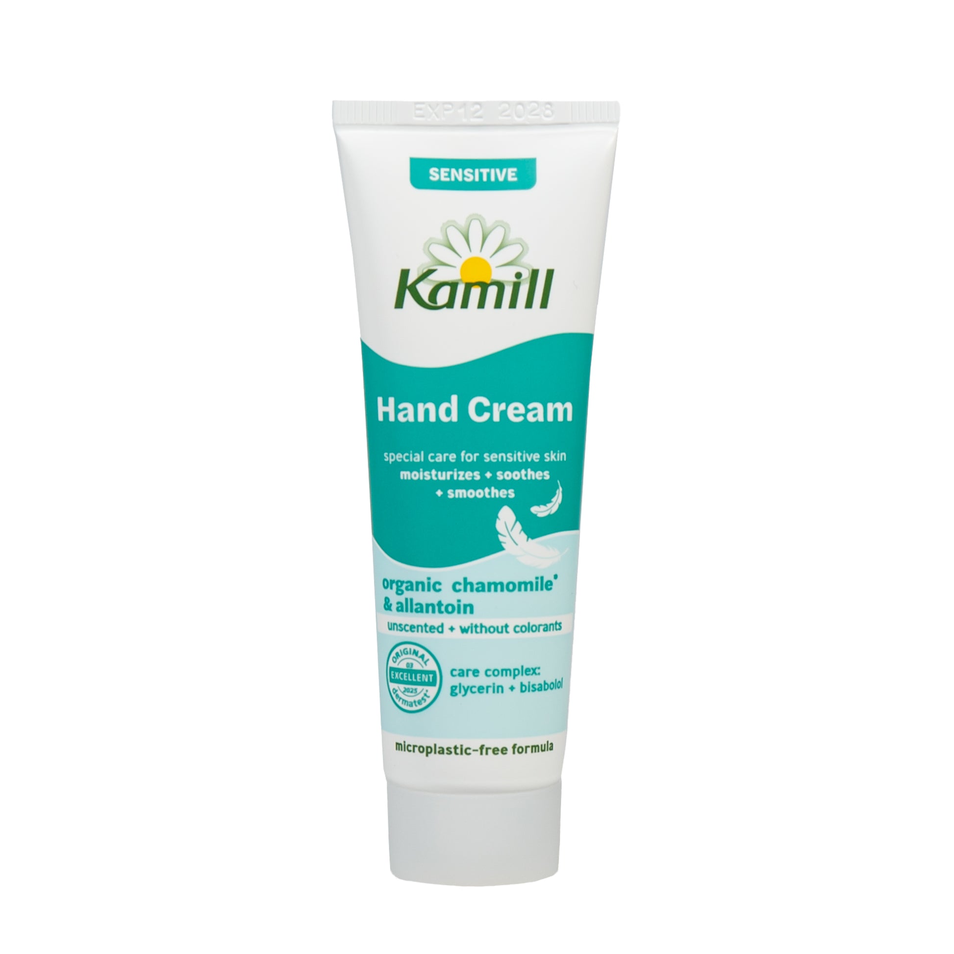 Primary Image of Sensitive Hand Creme (30 ml), blue and white tube