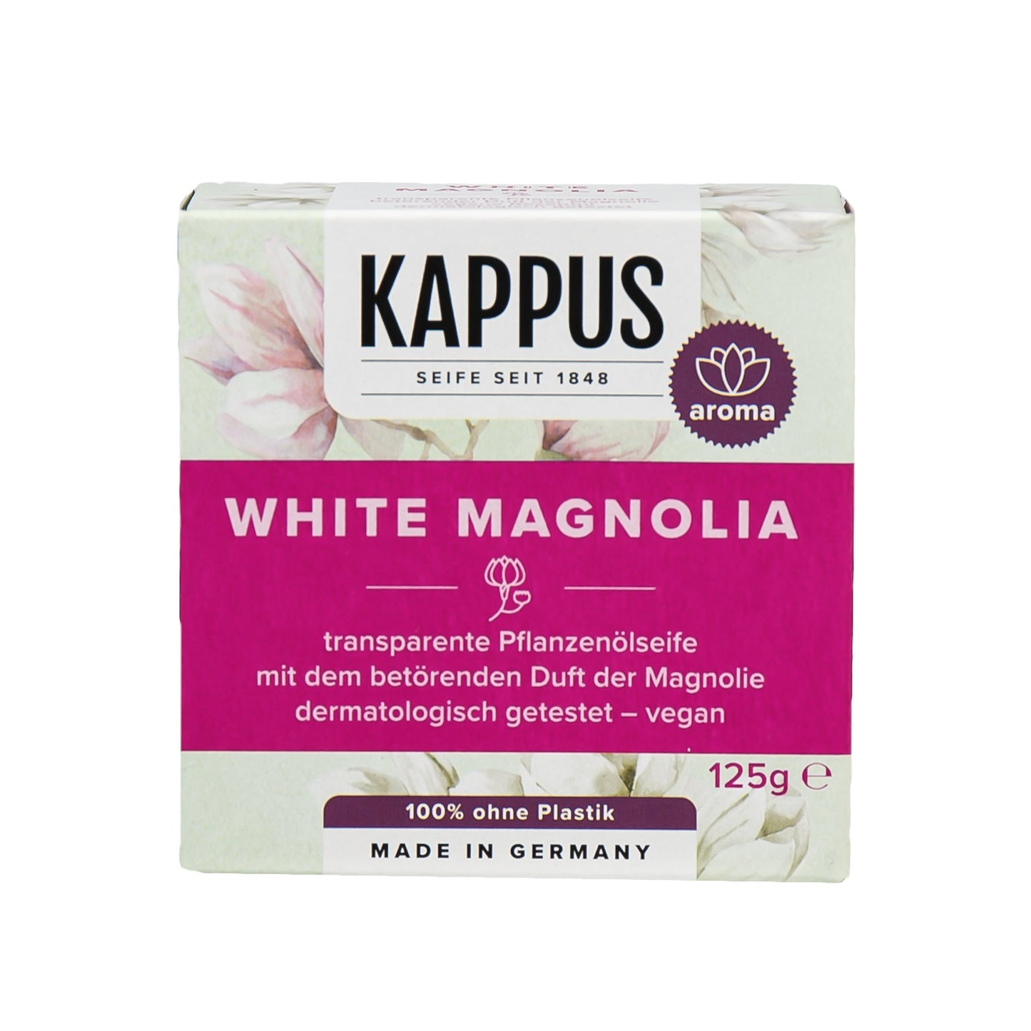 Alternate Image of White Magnolia Bar Soap, white and pink bar soap box
