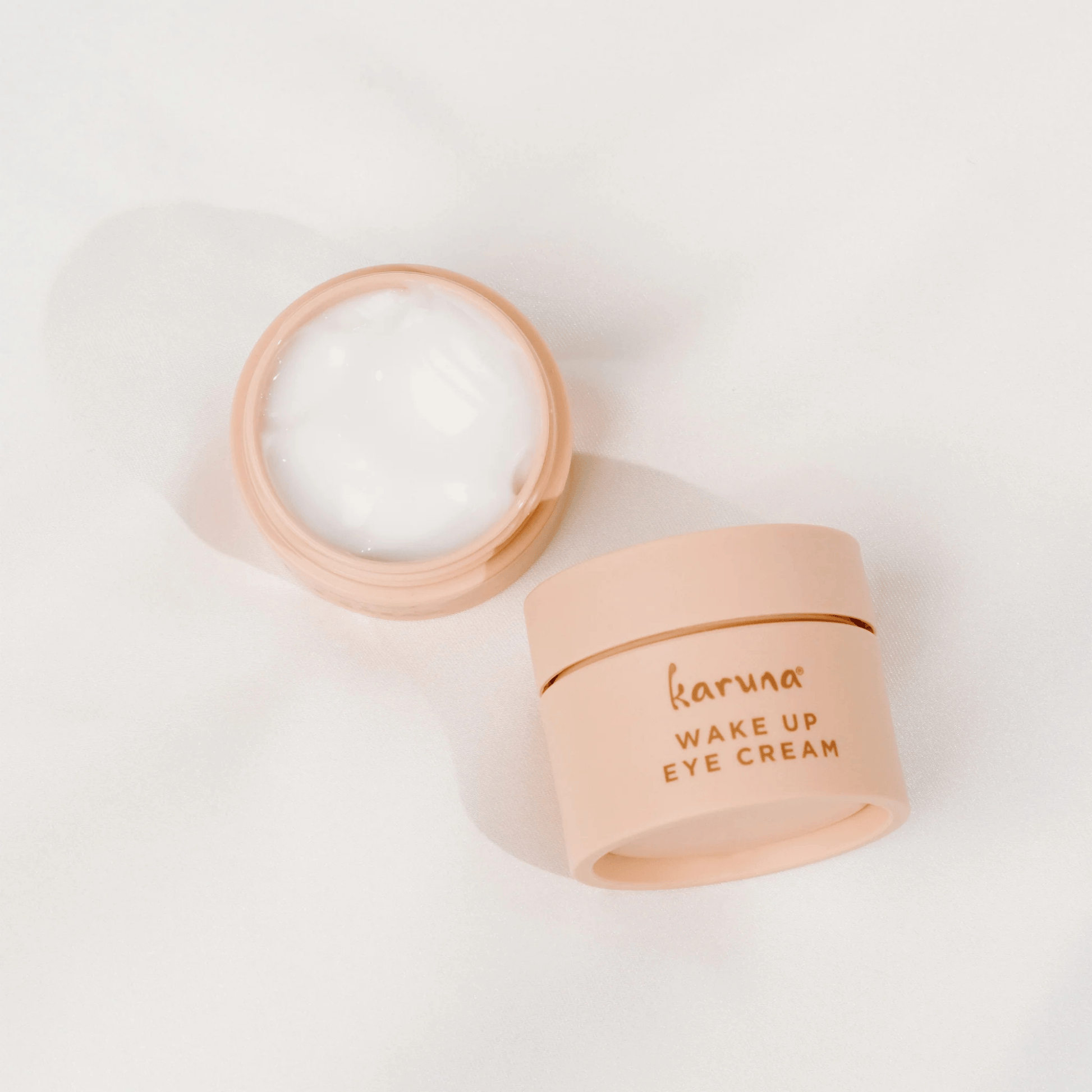 Alternate image, Opened Pink Wake Up Eye Cream jar