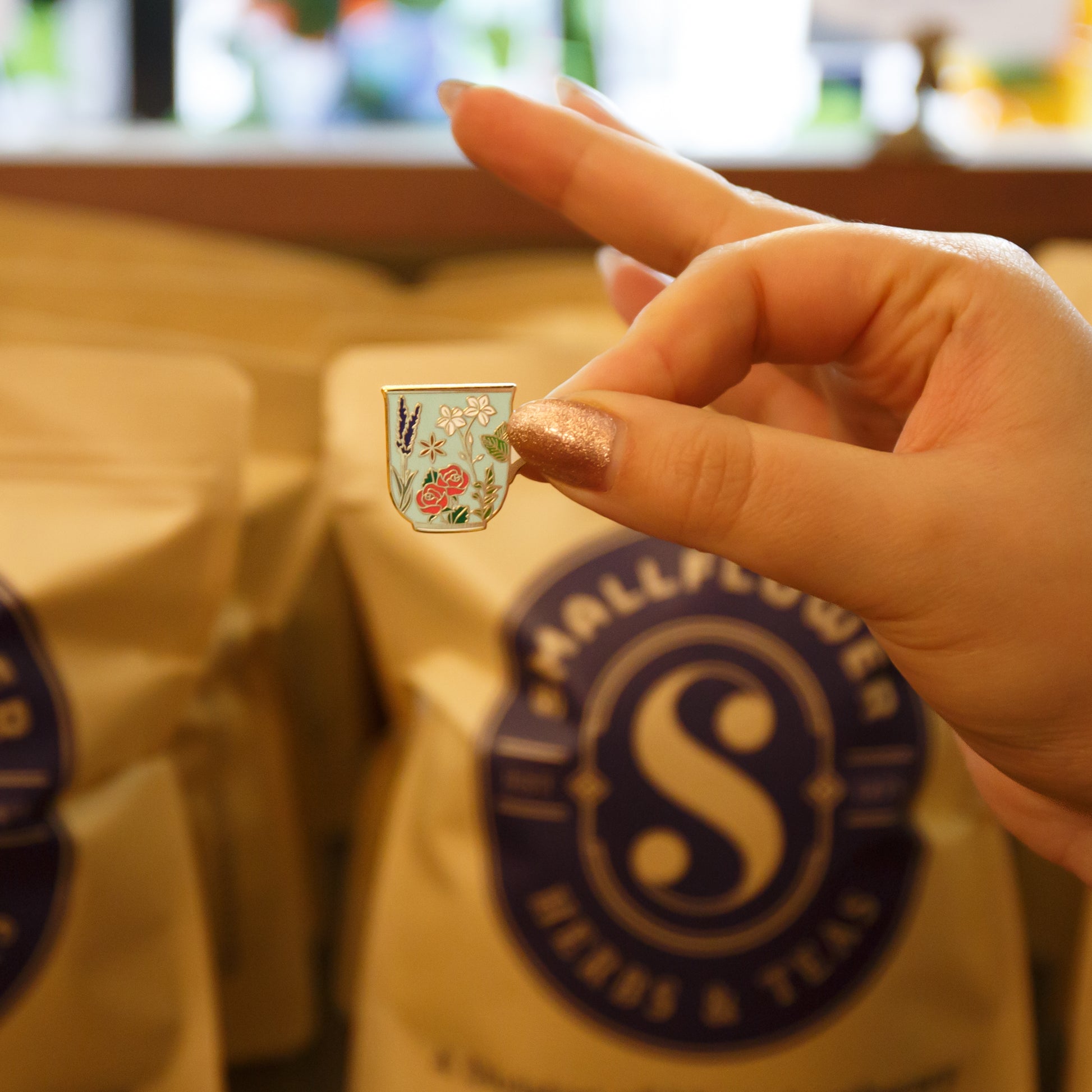 Alternate Image of Teacup Enamel Pin