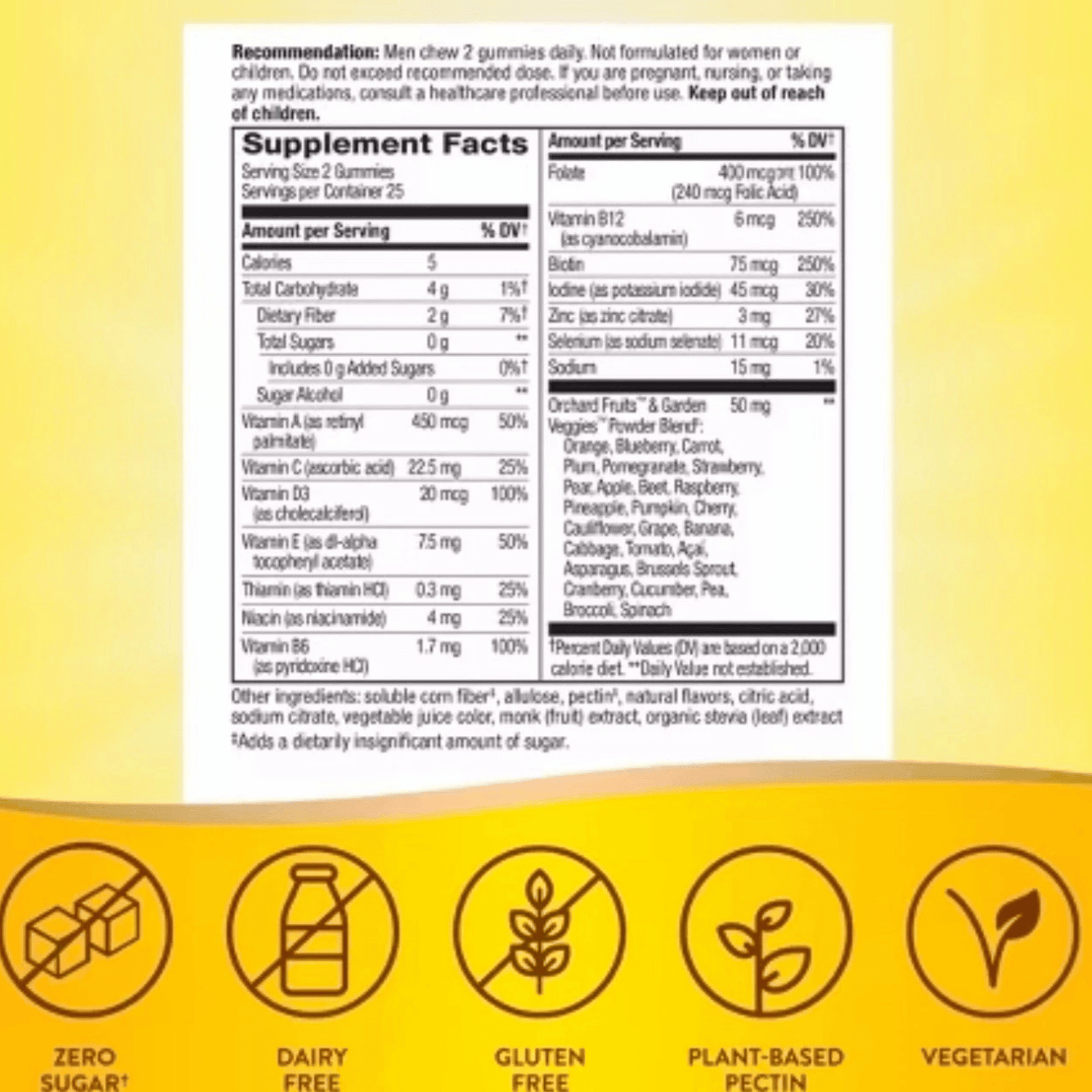 Alternate image of Nature's Way Alive! Zero Sugar Men's Multivitamin Gummies (50 ct)