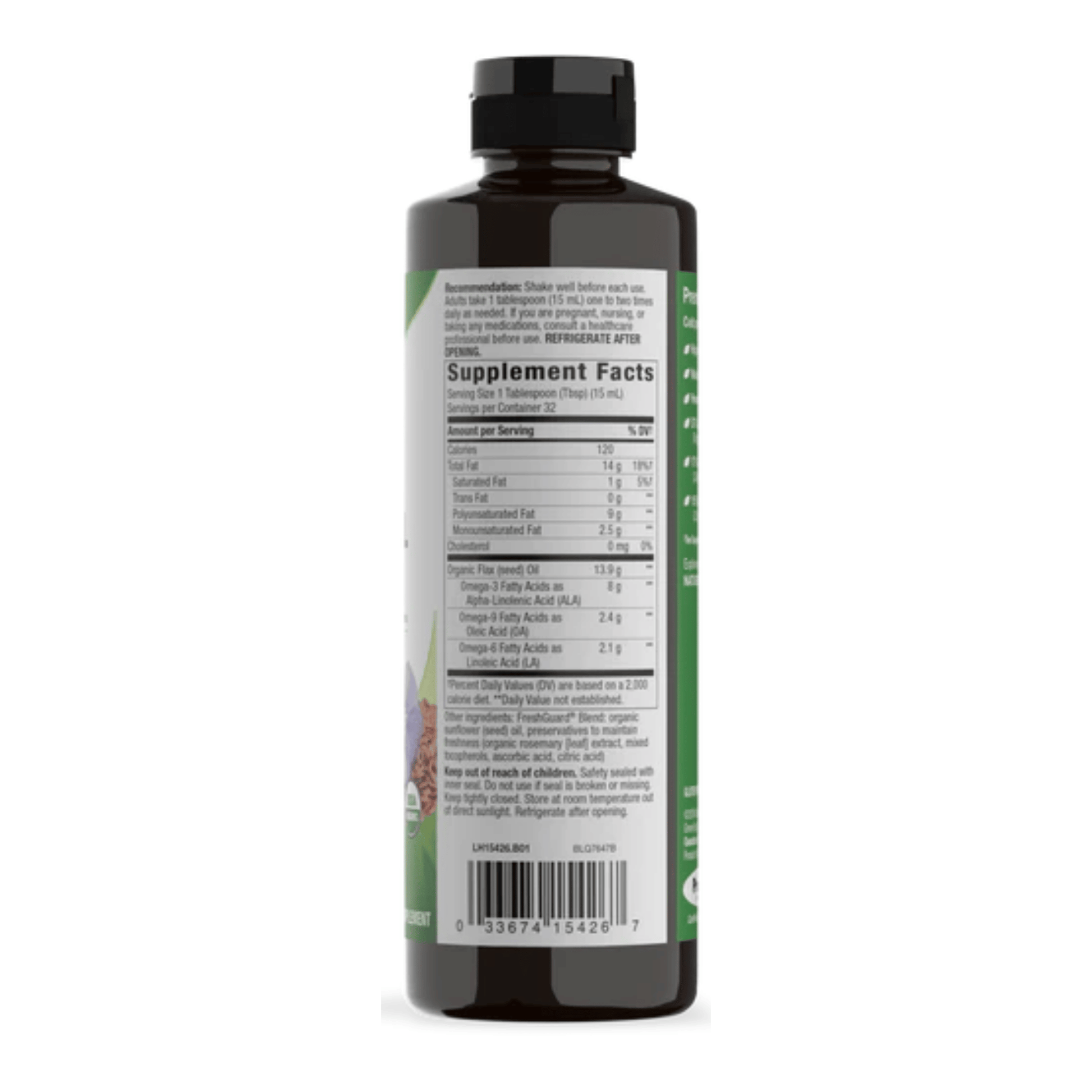 Alternate image of Nature's Way Organic Flax Oil (16 oz)
