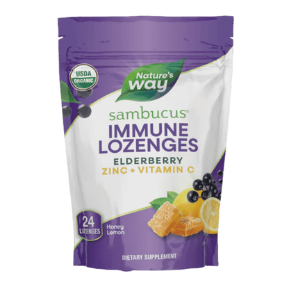 Primary image of Nature's Way Organic Sambucus Immune Honey Lemon Lozenges  (24 ct)