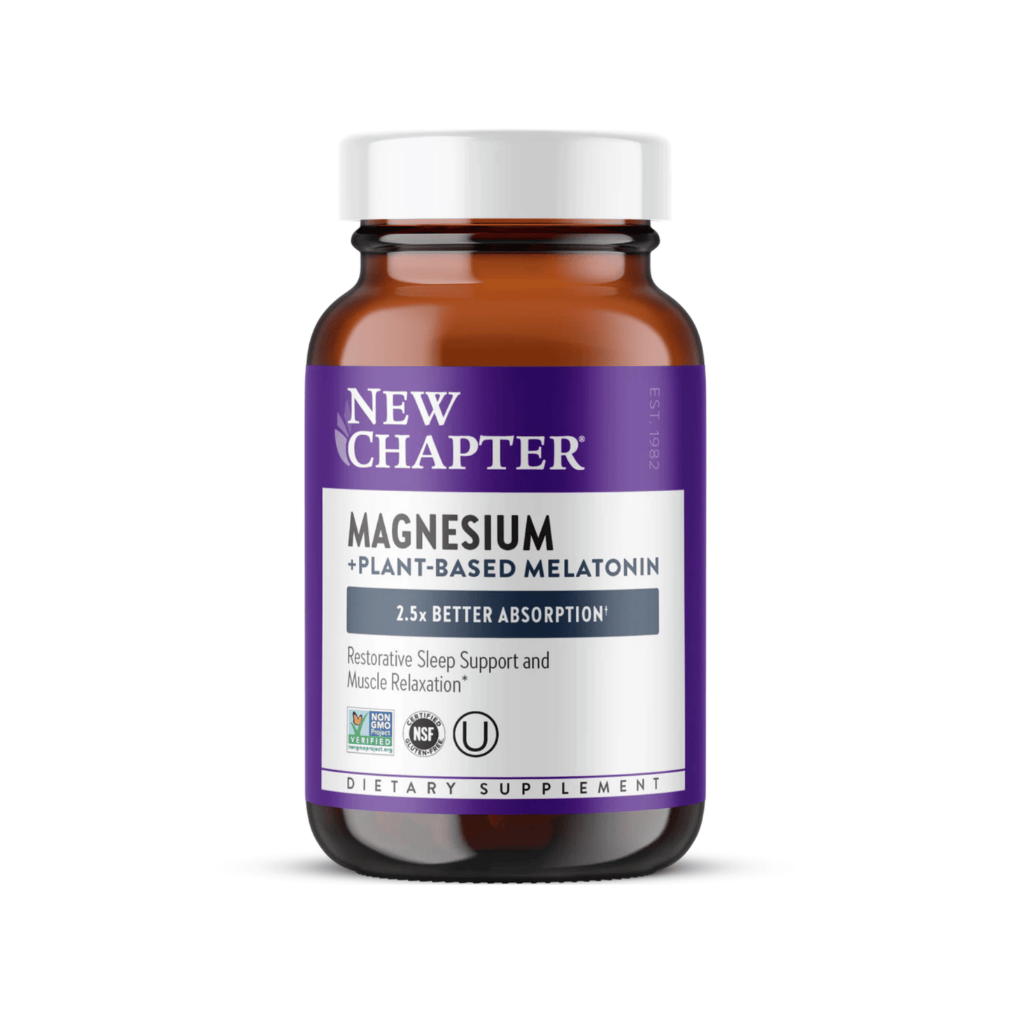 Primary image of New Chapter Magnesium + Plant Based Melatonin (60 ct)