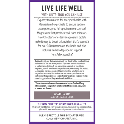 Alternate image of New Chapter Magnesium + Ashwagandha (30 ct)