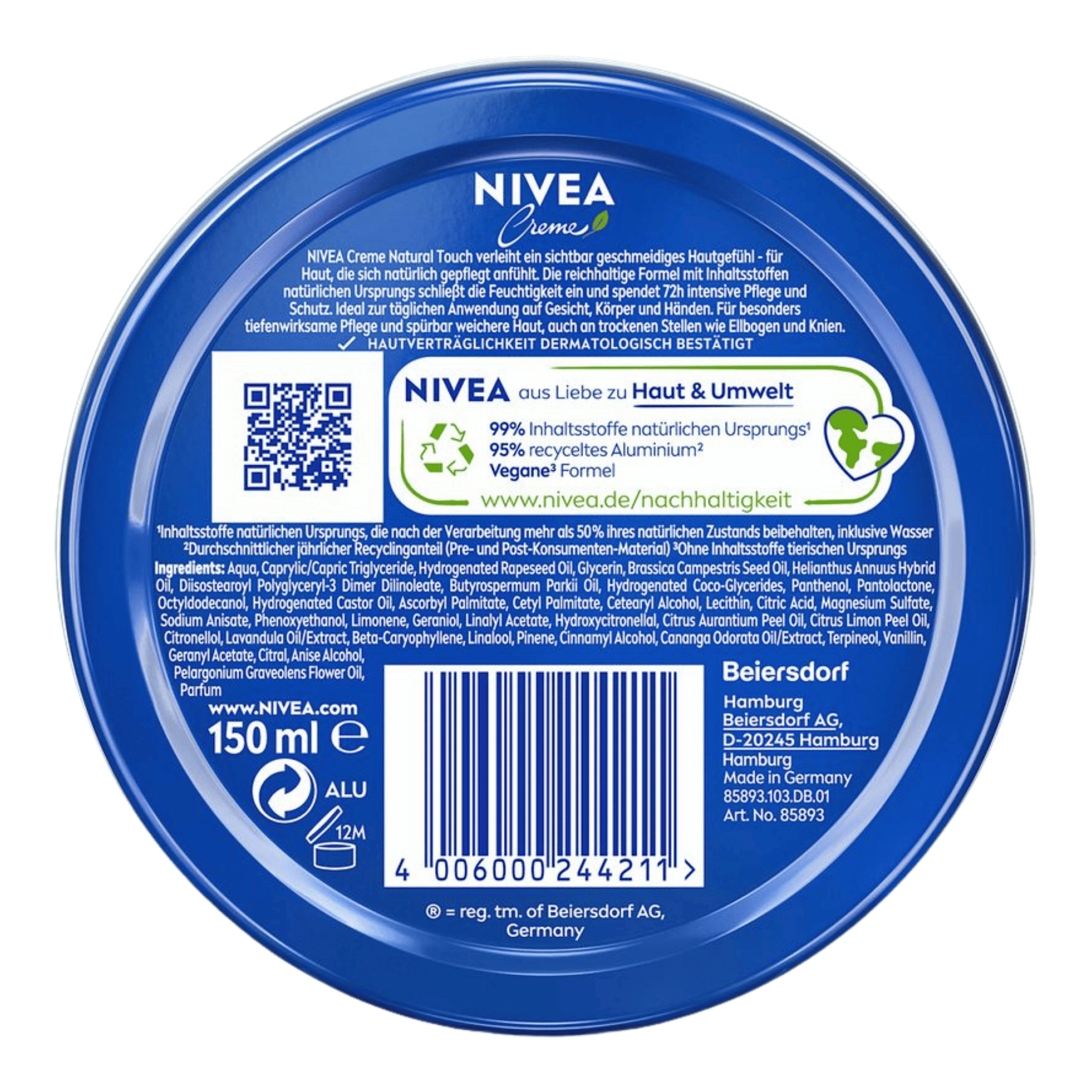 Alternate image of Nivea Natural Touch Vegan Cream (150 ml)