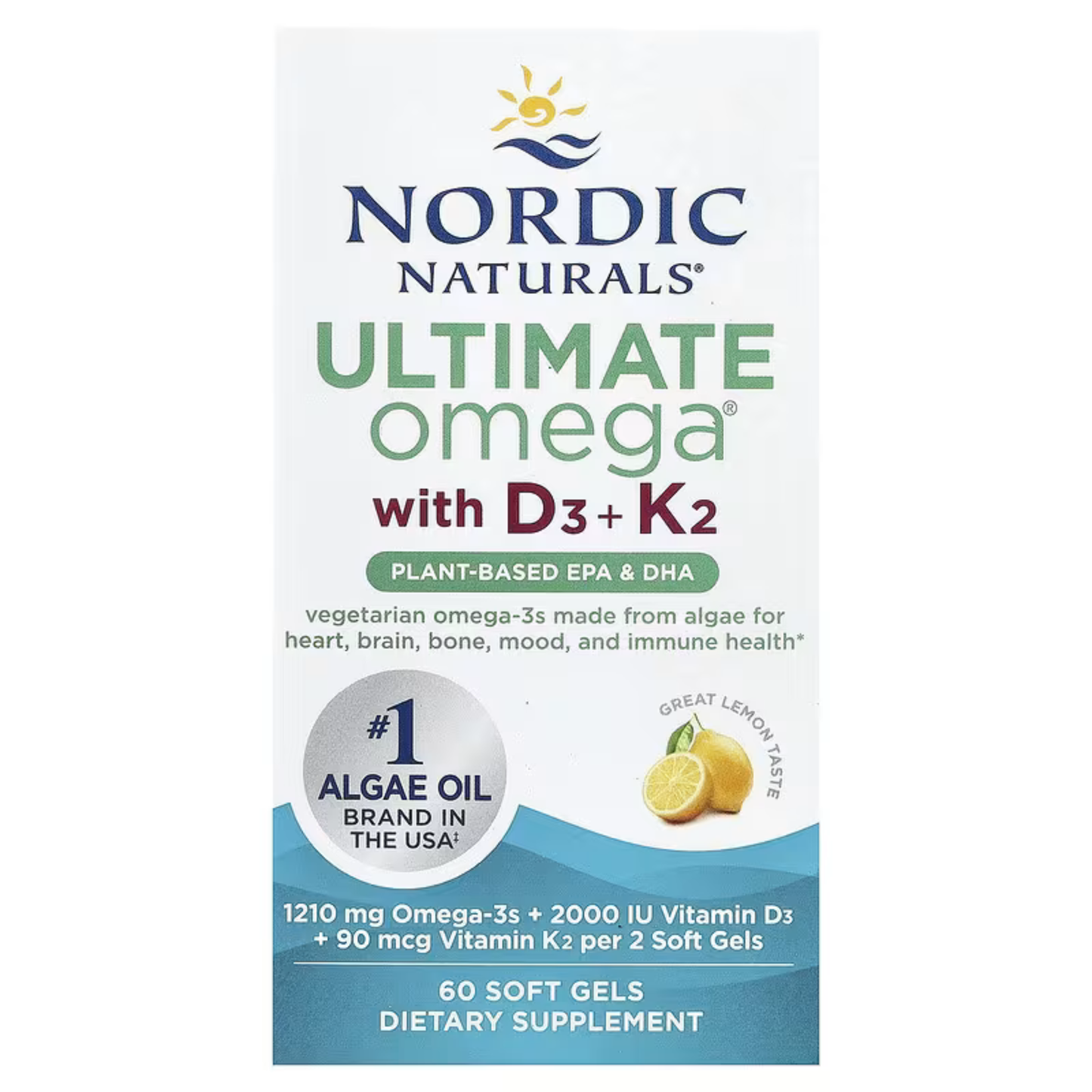 Primary imgae of Nordic Naturals Ultimate Omega Plant Based D3+K2