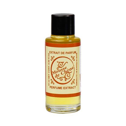 Primary Image of Mousse de Chene Perfume Extract, a small glass bottle that says mousse de chene perfume extract