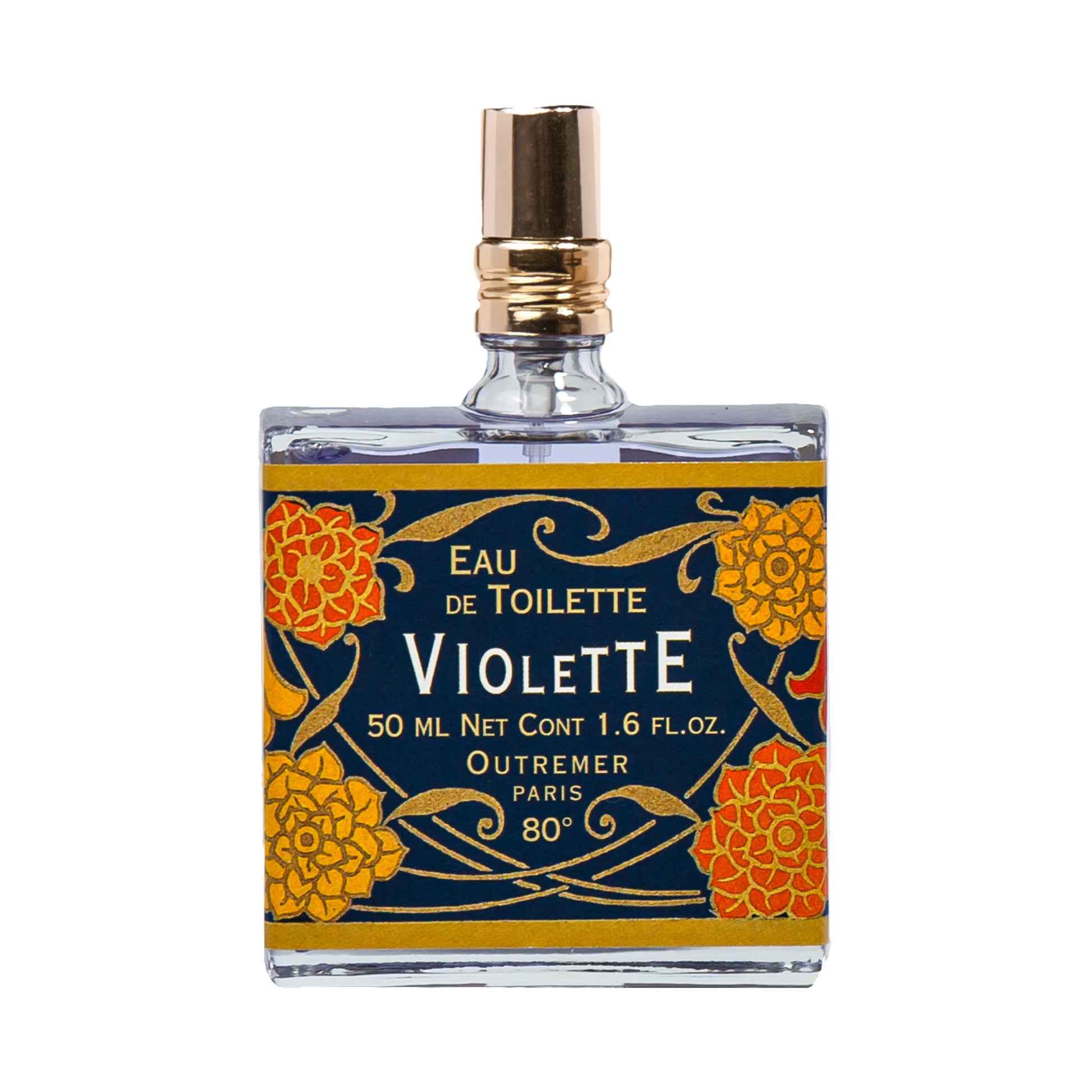Primary Image of Violette Eau de Toilette, square perfume bottle with illustrated label
