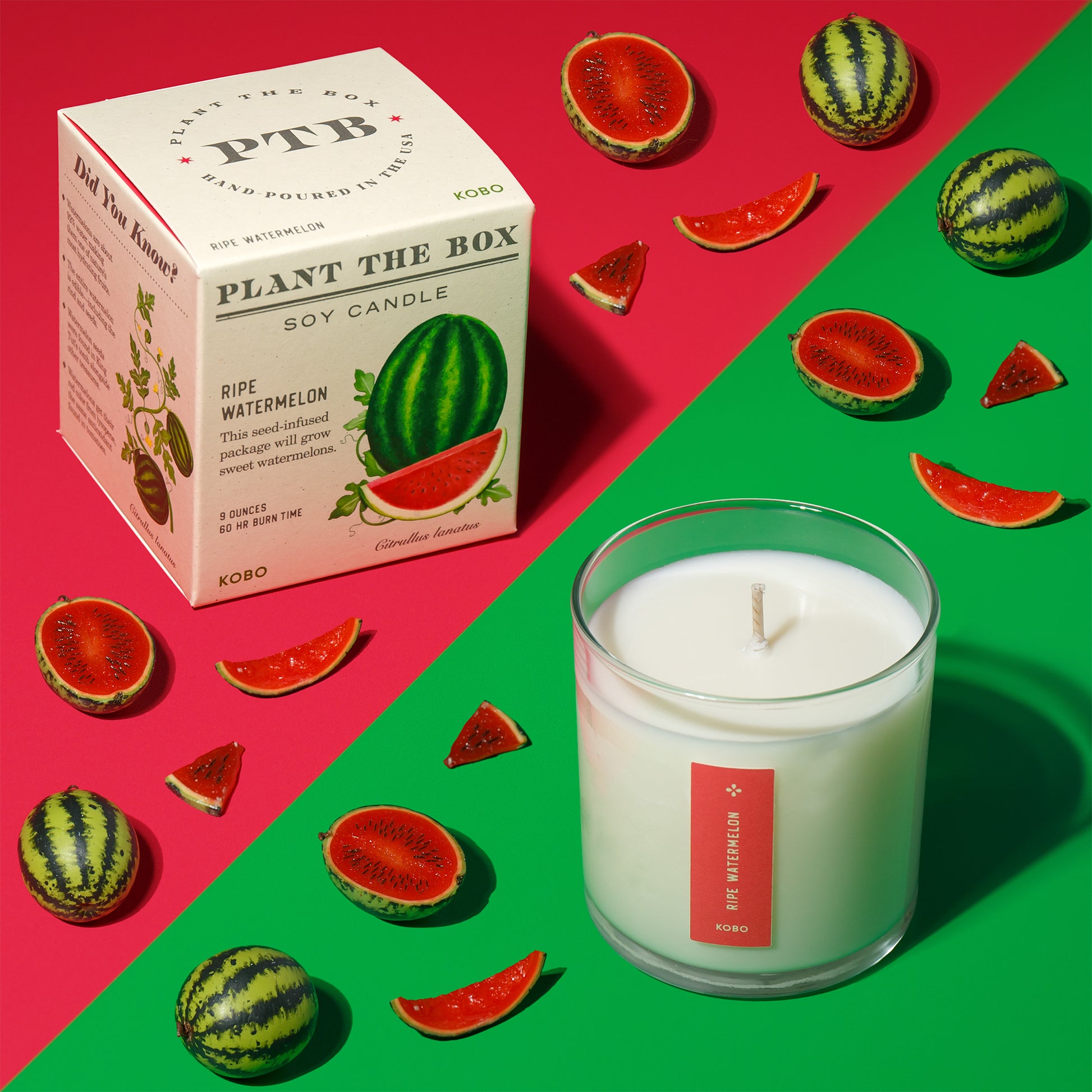 Alternate Image of Plant the Box Ripe Watermelon Candle 