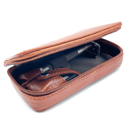 Alternate image of Parker Genuine Leather Safety Razor & Double Edge Blade Travel Case