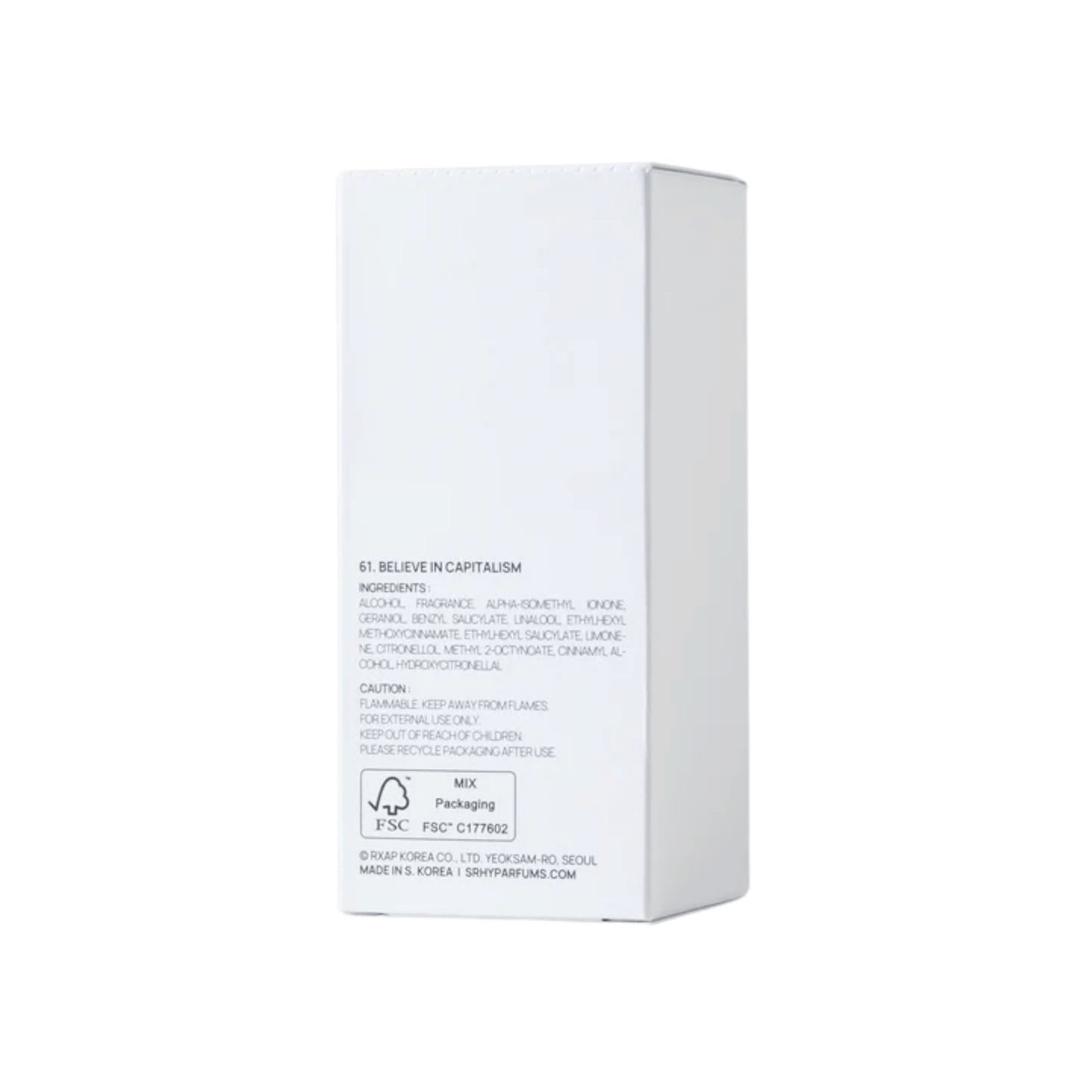 Alternate image of SRHY 61. Believe In Capitalism EDP (100 ml)