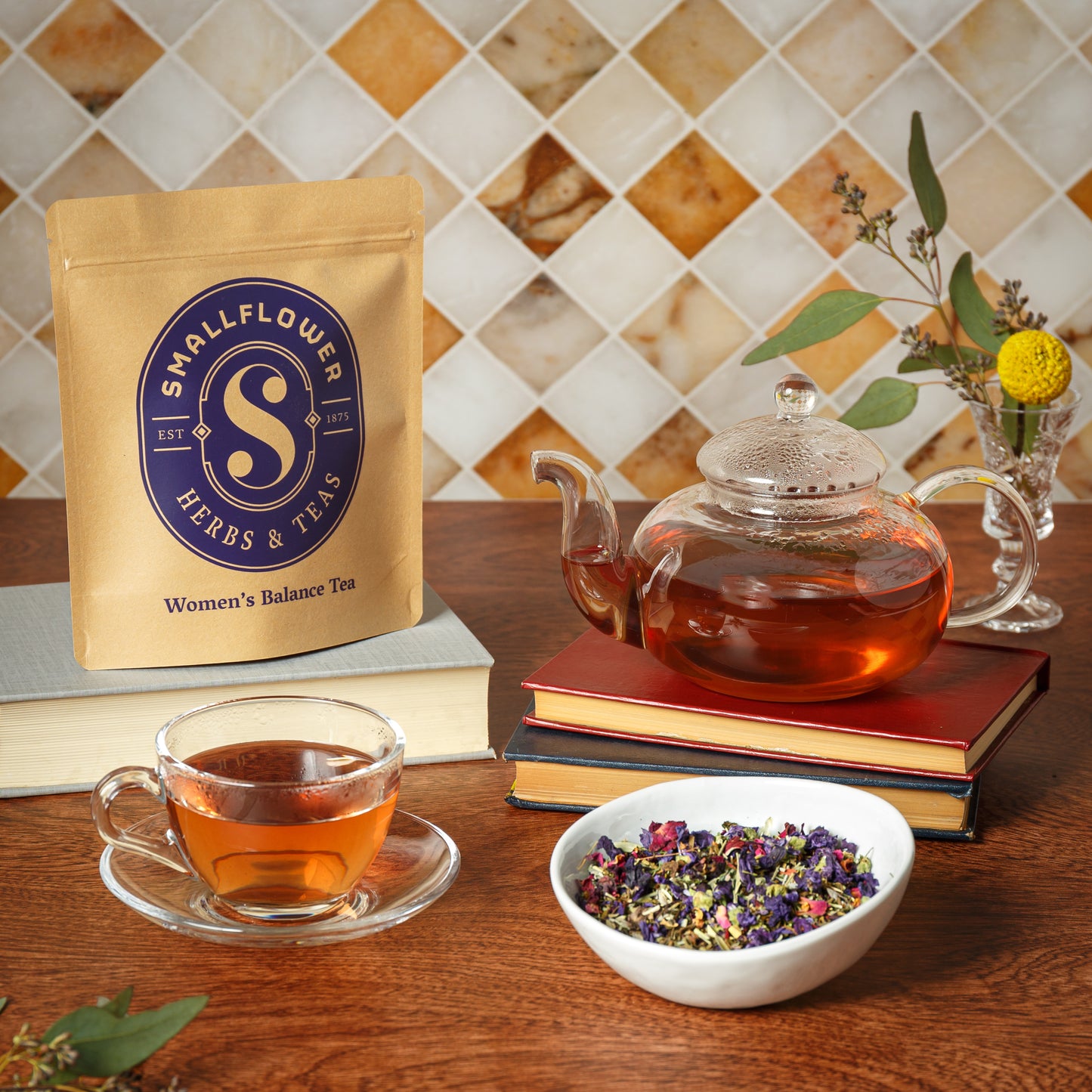 Lifestyle Image of Smallflower Women's Balance Tea
