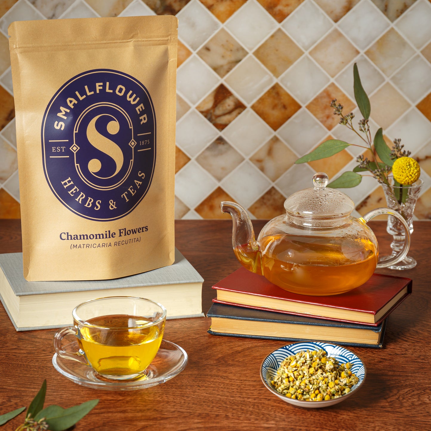 Lifestyle Image of Chamomile Flowers Tea